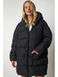 Happiness Istanbul Płaszcz pikowany w kolorze czarnym rozmiar: 40. Czarne płaszcze Happiness Istanbul, bez wzorów, bez kaptura. Za 139.54 zł.