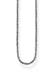 Thomas Sabo Srebrny naszyjnik - dł. 46 cm rozmiar: 42 cm. Czarne naszyjniki Thomas Sabo, srebrne. Za 88.02 zł.