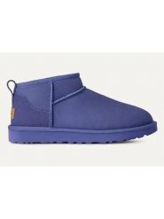 UGG Skórzane botki "Classic Ultra Mini" w kolorze fioletowym rozmiar: 38. Różowe botki UGG, bez wzorów, z wełny, bez obcasa, bez zapięcia. Za 592.99 zł.