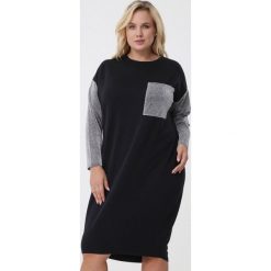 Czarna Sukienka Fenella. Czarne sukienki Born2be, bez wzorów, z dzianiny, bez kołnierzyka, bez ramiączek, midi. Za 69.99 zł.