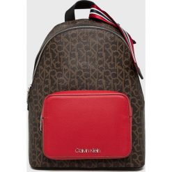 Calvin Klein - Plecak. Brązowe plecaki Calvin Klein, bez wzorów, z materiału. W wyprzedaży za 549.90 zł.