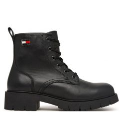 Trapery Tommy Jeans. Czarne trapery i śniegowce Tommy Jeans, z jeansu. Za 649.99 zł.