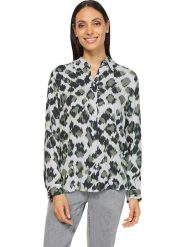 Heine Koszula w kolorze biało-szarym rozmiar: 44. Białe koszule Heine, bez wzorów, z wiskozy, bez kołnierzyka, bez ramiączek. Za 52.67 zł.