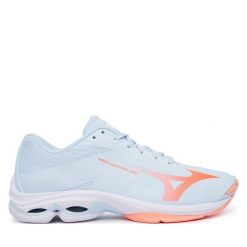 Buty halowe Mizuno. Niebieskie obuwie sportowe Mizuno, bez zapięcia, mizuno wave. Za 539.99 zł.