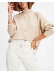 Milan Kiss Sweter w kolorze beżowym rozmiar: XL. Brązowe swetry Milan Kiss, xl, bez wzorów, bez ramiączek. Za 152.99 zł.