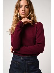 AUTHENTIC CASHMERE Kaszmirowy sweter "Criou" w kolorze bordowym rozmiar: L. Czerwone swetry AUTHENTIC CASHMERE, l, bez wzorów, z kaszmiru, bez ramiączek. Za 336.61 zł.