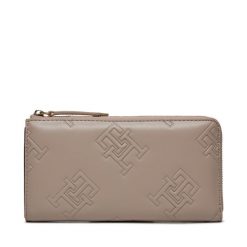 Duży Portfel Damski Tommy Hilfiger. Szare portfele TOMMY HILFIGER, bez wzorów. Za 159.99 zł.