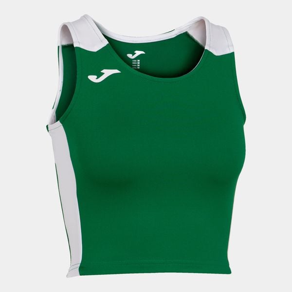 Tank top do biegania damski Joma Record II Crop top. Białe topy Joma, s, bez wzorów, bez kołnierzyka, bez ramiączek. W wyprzedaży za 105.40 zł.