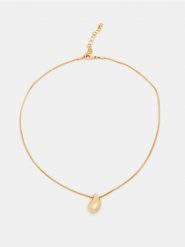 Naszyjnik z zawieszką w kształcie łezki - złoty. Żółte naszyjniki Sinsay, złote. Za 12.99 zł.