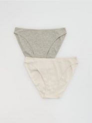 Majtki typu figi 2 pack - jasnoszary. Szare figi Reserved, l, bez wzorów. Za 29.99 zł.