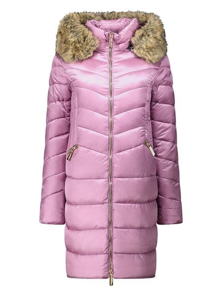 Geographical Norway Płaszcz pikowany "Bololita" w kolorze fioletowym rozmiar: XL. Różowe płaszcze Geographical Norway, xl, bez wzorów, bez kaptura. Za 210.32 zł.