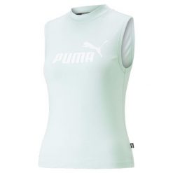 T-shirt damski bez rękawów Puma Slim Logo Tank Kobieta. Zielone t-shirty Puma, xs, bez wzorów, bez kołnierzyka, bez ramiączek. Za 103.05 zł.