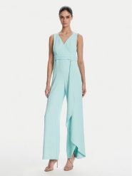 ARTIGLI Kombinezon ACTU002152 250 Turkusowy Regular Fit. Niebieskie sukienki Artigli, bez wzorów, z syntetyku, bez kołnierzyka, bez ramiączek. Za 459.99 zł.