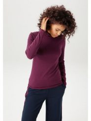 Aniston Koszulka w kolorze ciemnofioletowym rozmiar: 46. Różowe bluzki Aniston, bez wzorów, bez kołnierzyka, bez ramiączek. Za 56.66 zł.