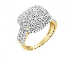 Pierścionek z żółtego złota z diamentami - 1,00 ct - próba 585. Żółte pierścionki Apart, z diamentem, złote. Za 9,590.00 zł.