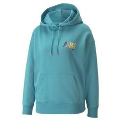 Bluza treningowa damska Puma Swxp Graphic Hoodie TR. Niebieskie bluzy Puma, s, bez wzorów, z kapturem. Za 408.00 zł.