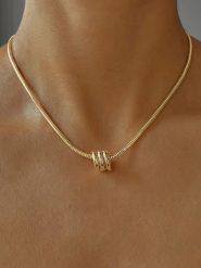 DI GIORGIO Pozłacany naszyjnik z elementem ozdobnym - dł. 45 cm rozmiar: onesize. Żółte naszyjniki DI GIORGIO, pozłacane. Za 261.45 zł.