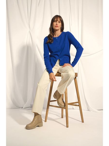 Just Cashmere Kaszmirowy kardigan "Katharine" w kolorze niebieskim rozmiar: M. Niebieskie kardigany Just Cashmere, m, bez wzorów, z kaszmiru. Za 308.18 zł.