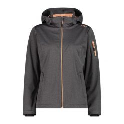 Kurtka damska turystyczna CMP 39A5016M. Szare kurtki sportowe CMP, l, bez wzorów, z softshellu, z kapturem, trekkingowe. Za 340.00 zł.