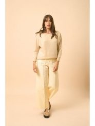 Just Cashmere Kaszmirowy sweter "Rebecca" w kolorze beżowym rozmiar: XL. Brązowe swetry Just Cashmere, xl, bez wzorów, z kaszmiru, bez ramiączek. Za 391.99 zł.