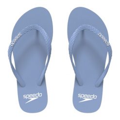 Klapki japonki antypoślizgowe damskie Speedo Flip Flop. Niebieskie klapki Speedo, bez wzorów, bez obcasa. Za 86.09 zł.