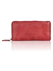 Bellicci Skórzany portfel "Chalice" w kolorze czerwonym - 20 x 10 x 2,5 cm rozmiar: onesize. Czerwone portfele Bellicci, bez wzorów, z materiału. Za 113.99 zł.