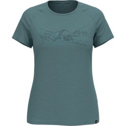 Koszulka z krótkim rękawem damska ODLO Ascent PW 130 Run. Bike. Hike. Niebieskie bluzki Odlo, s, bez wzorów, sportowe, bez kołnierzyka, bez ramiączek. Za 379.99 zł.