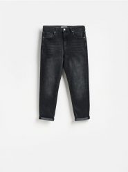 Jeansy Boyfriend - szary. Szare jeansy Reserved, bez wzorów. Za 129.99 zł.