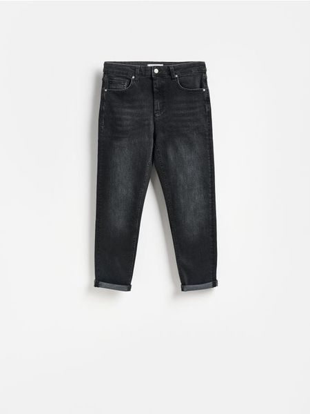 Jeansy Boyfriend - szary. Szare jeansy Reserved, bez wzorów. Za 129.99 zł.