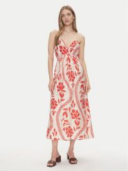 ONLY Sukienka letnia Catja 15347529 Czerwony Regular Fit. Czerwone sukienki Only, na lato, l, bez wzorów, bez kołnierzyka, bez ramiączek. Za 209.99 zł.