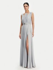 Elisabetta Franchi Sukienka wieczorowa AB-R21-52E2 Błękitny Regular Fit. Niebieskie sukienki Elisabetta Franchi, bez wzorów, z wiskozy, wizytowe, bez kołnierzyka, bez ramiączek. Za 2,289.00 zł.