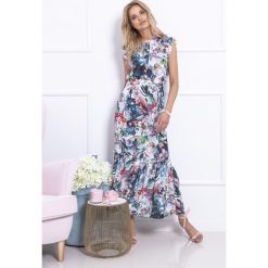 Sukienka maxi w kwiaty fb722. Sukienki Fobya, na co dzień, s, bez wzorów, bez kołnierzyka, bez ramiączek, maxi, proste. Za 179.00 zł.