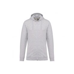 Bluza z kapturem i zamkiem błyskawicznym Kariban. Białe bluzy KARIBAN, uniwersalny, bez wzorów, z bawełny, z kapturem. Za 195.50 zł.