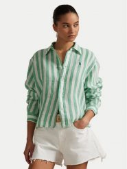 Polo Ralph Lauren Koszula 211935130007 Zielony Relaxed Fit. Zielone koszule Polo Ralph Lauren, xl, bez wzorów, ze lnu, bez kołnierzyka, bez ramiączek. Za 539.99 zł.