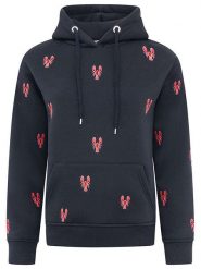 Zwillingsherz Bluza "Hummer" w kolorze granatowo-czerwonym rozmiar: XXL. Czerwone bluzy Zwillingsherz, xxl, bez wzorów, z bawełny, z kapturem. Za 166.88 zł.