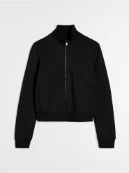 Gładka bluza ze stójką - czarny. Czarne bluzy Sinsay, l, bez wzorów, bez kaptura. Za 39.99 zł.