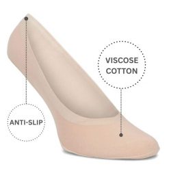 Skarpetki damskie Filippo, komfort noszenia styl basic 3pary, beżowe, SD-IN01. Brązowe skarpety Filippo, bez wzorów, z tkaniny. Za 29.99 zł.