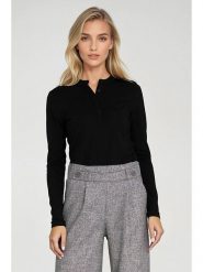 Nife Bluzka w kolorze czarnym rozmiar: 40. Czarne bluzki Nife, bez wzorów, bez kołnierzyka, bez ramiączek. Za 187.07 zł.