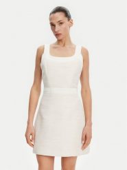 Guess Sukienka codzienna W5GK77 WH610 Écru Slim Fit. Sukienki Guess, na co dzień, xl, z aplikacjami, z bawełny, bez kołnierzyka, bez ramiączek, proste. Za 399.99 zł.