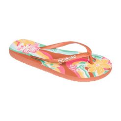 Japonki plażowe damskie Billabong Dama brick. Brązowe klapki Billabong, bez wzorów, bez obcasa. Za 35.99 zł.