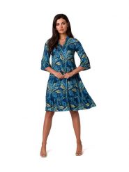 Be Wear Sukienka w kolorze turkusowym rozmiar: XXL. Niebieskie sukienki Be Wear, xxl, bez wzorów, bez kołnierzyka, bez ramiączek, mini, rozkloszowane. Za 162.87 zł.