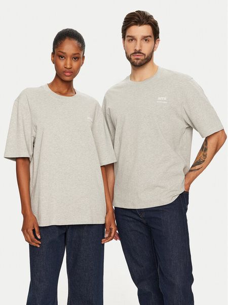 AMI Paris T-Shirt UTS024.726 0951 Szary Regular Fit. Szare t-shirty AMI PARIS, s, bez wzorów, z bawełny, bez kołnierzyka, bez ramiączek. Za 539.99 zł.
