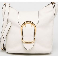 Lauren Ralph Lauren - Torebka skórzana. Białe torby na ramię Lauren Ralph Lauren, bez wzorów, z materiału, casualowe, na ramię, małe, bez dodatków. W wyprzedaży za 649.90 zł.