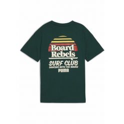 Młodzieżowa koszulka Mid 90s z grafiką PUMA Dark Myrtle Green. Zielona bluzki Puma, m, bez wzorów, z gumy, młodzieżowe, bez kołnierzyka, bez ramiączek. Za 99.00 zł.