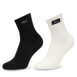 Skarpety długie KARL LAGERFELD. Czarne skarpety KARL LAGERFELD, bez wzorów. Za 169.99 zł.