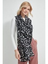 Lucky Bees Szal w kolorze szaro-czarnym - 180 x 80 cm rozmiar: onesize. Czarne szaliki Lucky Bees, bez wzorów, z materiału. Za 104.64 zł.