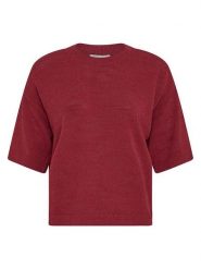 MOSS COPENHAGEN Sweter w kolorze bordowym rozmiar: L/XL. Czerwone swetry Moss Copenhagen, l, bez wzorów, z bawełny, bez ramiączek. Za 149.95 zł.