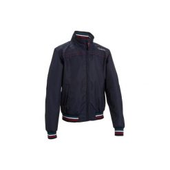 Bluza jeździecka nieprzemakalna 500. Niebieskie bluzy FOUGANZA, xl, bez wzorów, z materiału, bez kaptura. Za 199.99 zł.
