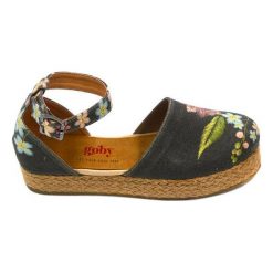 Calceo Espadryle w kolorze czarnym ze wzorem rozmiar: 38. Czarne espadryle Calceo, bez wzorów, bez obcasa, bez zapięcia. Za 189.29 zł.
