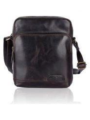 WEZBEY Skórzana torebka "Hombre" w kolorze brązowym - 19 x 23 x 7,5 cm rozmiar: onesize. Brązowe torby na ramię WEZBEY, bez wzorów, z materiału, na ramię, bez dodatków. Za 165.99 zł.